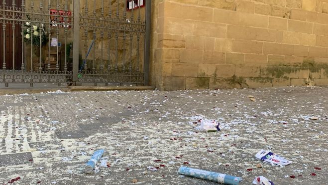 Aspecto de la Iglesia de San Pedro tras una boda