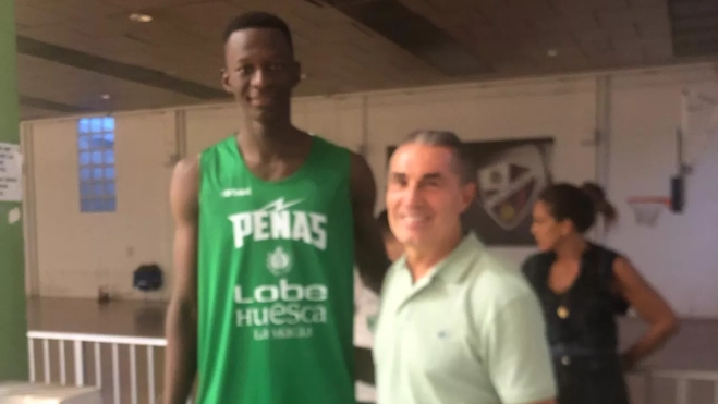 Sergio Scariolo en el entrenamiento del Peñas de este martes