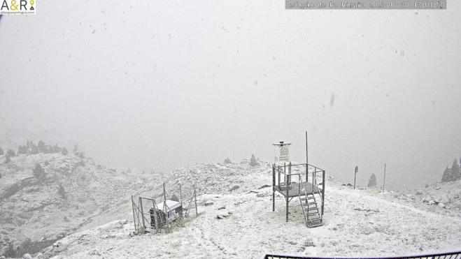 Refugio de Bachimaña la mañana de este lunes.