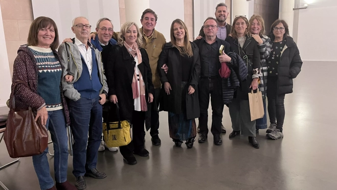 Luis García Montero y Aroa Moreno fueron muy amables con todos los lectores.