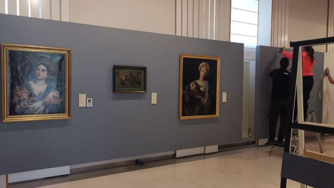 Trabajos de renovación del espacio expositivo Trabajos de renovación del espacio expositivo