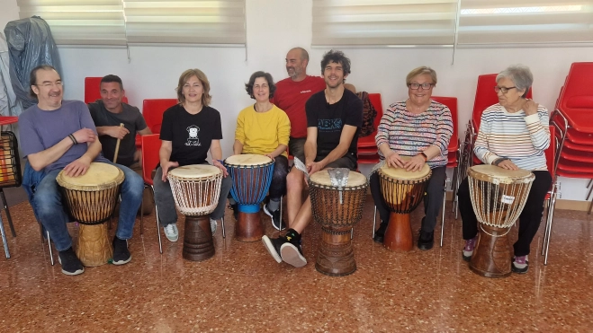 Taller de percusión. Foto Myriam Martínez 