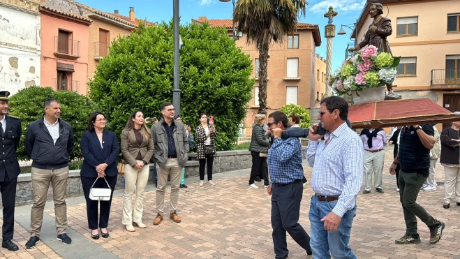 Procesión de San Isidro en Binéfar.