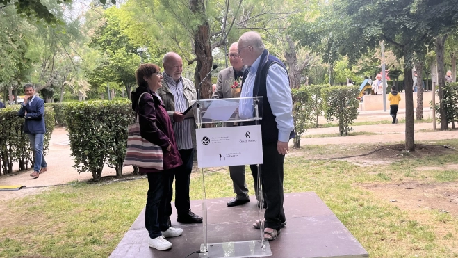 Víctor Pardo, junto a Pilar Calvete, nombrado miembro honorario de la Fundación Orwell. Foto Mercedes Manterola