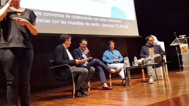 Participantes en la Mesa de Experiencias: Jorge Pascual, Javier Mas, Laura Montes y Jesús Falceto. Foto Myriam Martínez