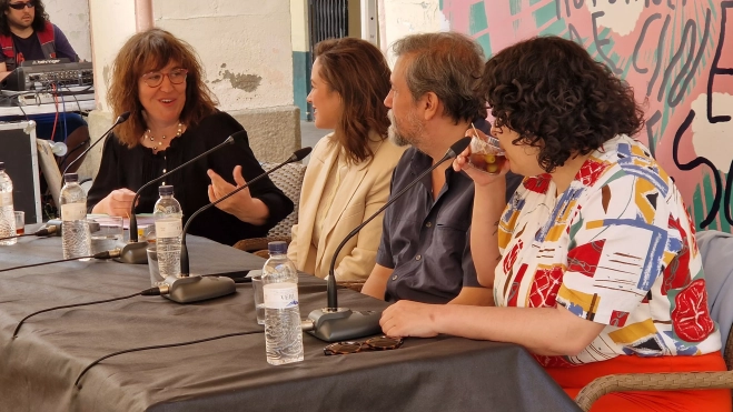 Chus Fenero, Aída Folch, Armando Casas y Cyndi Lara Portella. Foto Myriam Martínez