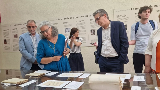 Visita del secretario de Estado de Cultura, Jordi Martí, a Huesca. Foto Myriam Martínez 