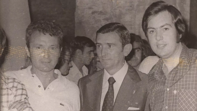 Los árbitros, con Miguel Avellanas