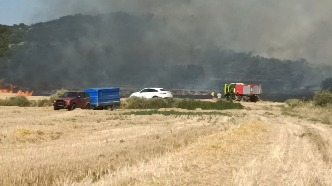 Incendio en Alcalá del Obispo.