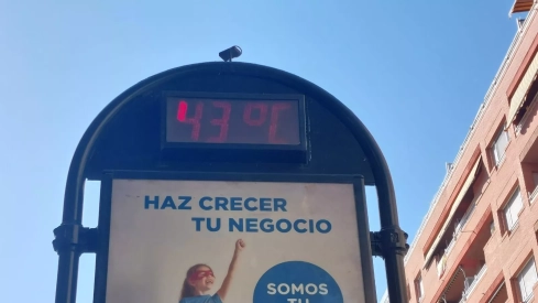 43 grados en la calle Cavia a las 17,40 horas