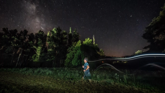 Una de las espectaculares imágenes de la carrera. Una de las espectaculares imágenes de la carrera.