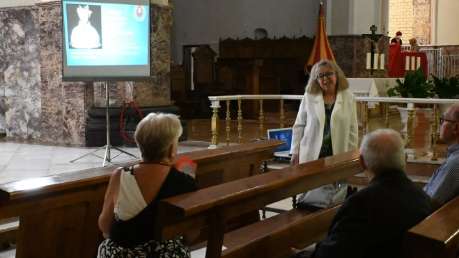 María Esquíroz durante su explicación