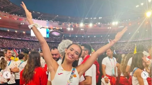 Inés Bergua, en la ceremonia de clausura.