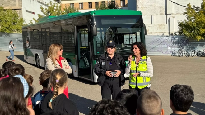 Imagen de la actividad para escolares del colegio Sancho Ramírez.