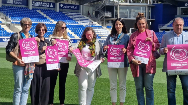 Presentación de la X Carrera Huesca contra el Cáncer. Foto Myriam Martínez