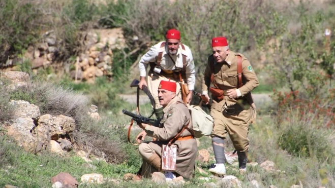 Recreación de la batalla de Azuara. Foto Carlos Neofato 