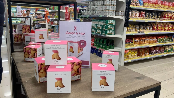 La caja rosa de LOA en Supermercados Altoaragón La caja rosa de LOA en Supermercados Altoaragón