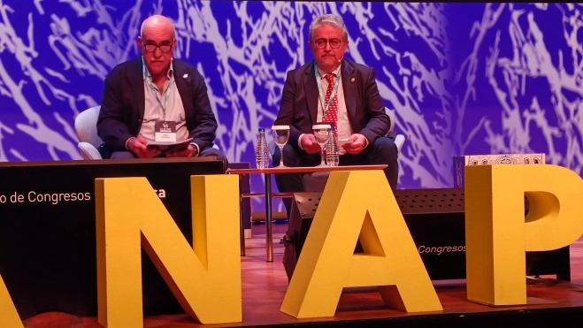 Javier Grandía y Fernando Carrera, en la inauguración de la cita.