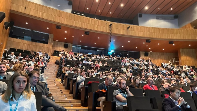 Asistentes al Congreso de Anaporc en Huesca.