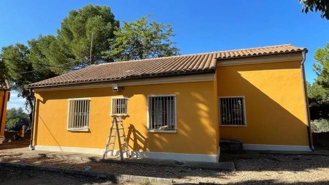 El Ayuntamiento de Barbastro acomete obras en mejoras en espacios comunitarios del núcleo de Cregenzán.