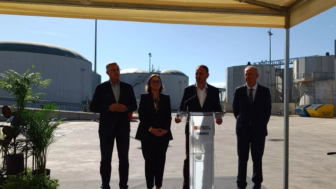 Acto en la planta de biogás de Zaidín.