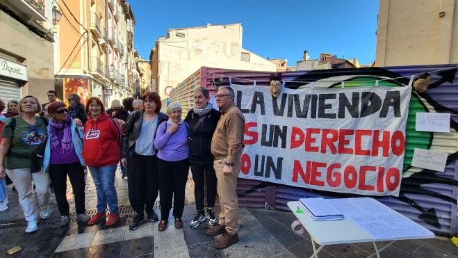 Imagen de la concentración en Huesca.