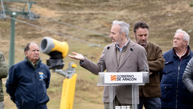 Azcón durante su intervención en Formigal.