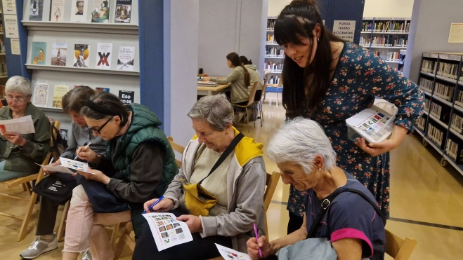 Bingo lector, en la Durán Gudiol. Foto Myriam Martínez