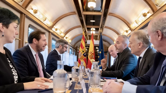 Imagen del encuentro entre Azón y Puente en Canfranc.