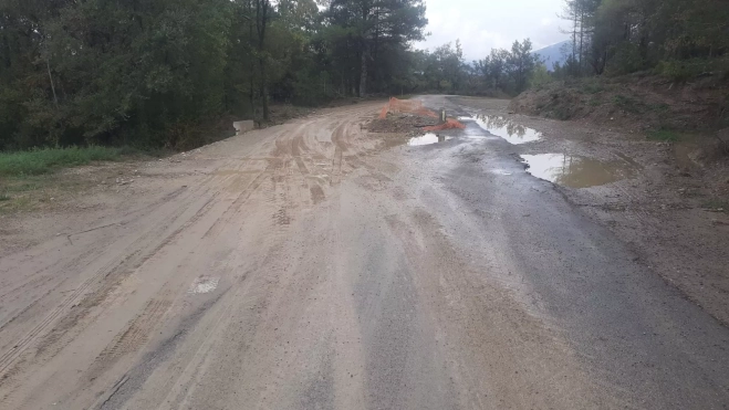 Carretera entre Javierre de Olsón y Olsón