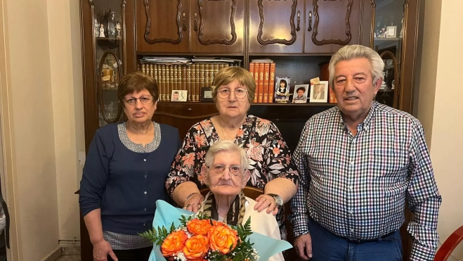 Ángela Lasala Begué, a sus flamantes 105 años.