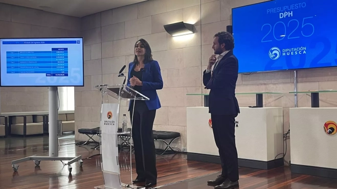 Celsa Rufas durante su intervención en la presentación de los presupuestos.