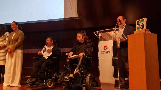 Día de las Personas con Discapacidad 2024 y Premio Cadis Huesca para Paco Ratia. Foto Myriam Martínez Día de las Personas con Discapacidad 2024 y Premio Cadis Huesca para Paco Ratia. Foto Myriam Martínez