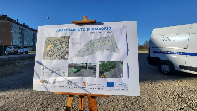 Plano del nuevo aparcamiento en Pilar de Lorengar.