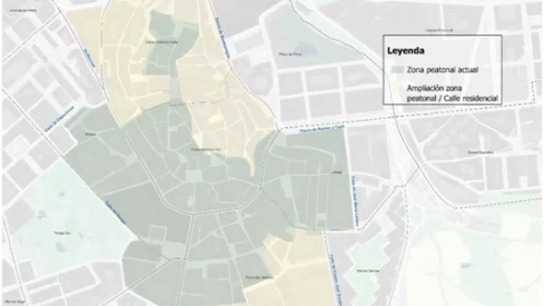 En verde la ZBE y en amarillo, la zona residencial. En verde la ZBE y en amarillo, la zona residencial.
