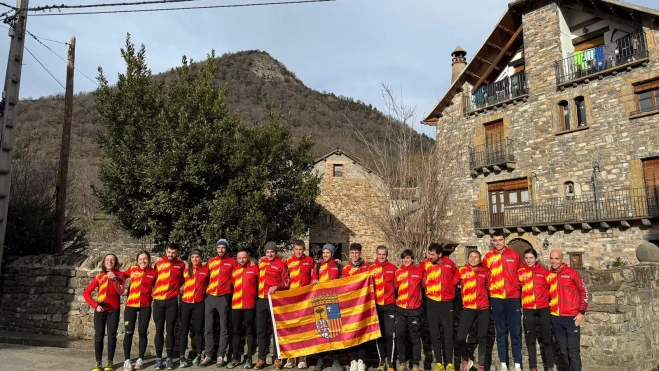 Equipo aragonés en el Campeonato de España de Snowrunnig