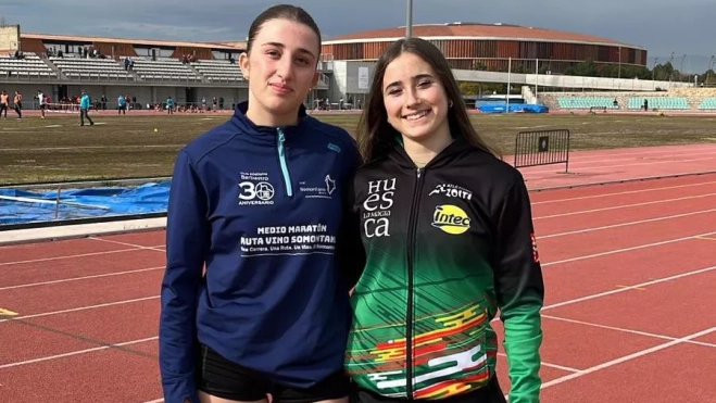 Silvia González (CA Barbastro) y María Laguarta (Intec-Zoiti) en Tarragona.