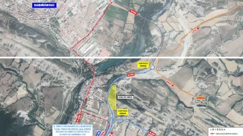 Zona de obras y desvíos. Zona de obras y desvíos.