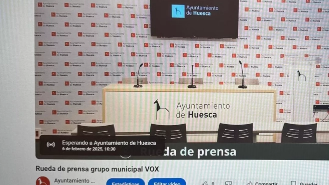 El canal de Youtube del Ayuntamiento, preparado para VOX, que no ha acudido