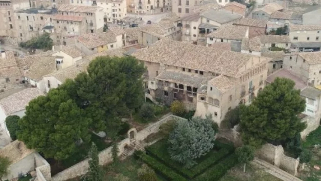 Imagen aérea del Palacio de Valdeolivos.