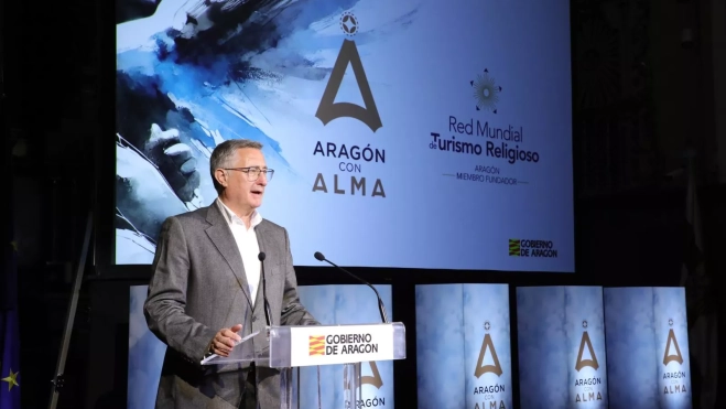 El consejero Manuel Blasco presenta la estrategia 'Aragón con alma' en la iglesia de San Cayetano. El consejero Manuel Blasco presenta la estrategia 'Aragón con alma' en la iglesia de San Cayetano.