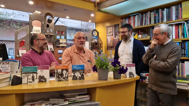 Jesús Marchamalo, Antonio Santos, Diego Moreno y José María Aniés. Foto Myriam Martínez Jesús Marchamalo, Antonio Santos, Diego Moreno y José María Aniés. Foto Myriam Martínez