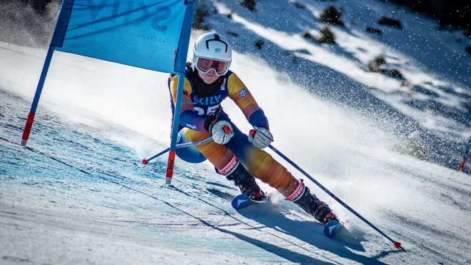 Martina Terrén, en un descenso Martina Terrén, en un descenso