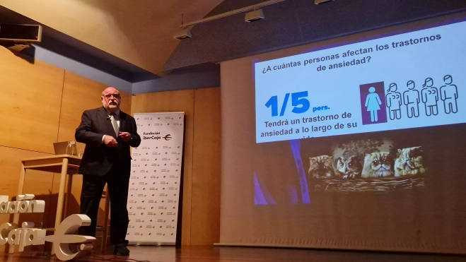 El doctor Antonio Bulbena en la Fundación Ibercaja Huesca. Foto Myriam Martínez El doctor Antonio Bulbena en la Fundación Ibercaja Huesca. Foto Myriam Martínez