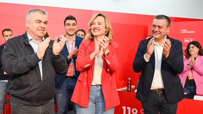 Sabés, Alegría y Cerdán en el XI Congreso del PSOE alto Aragón 2 Sabés, Alegría y Cerdán en el XI Congreso del PSOE alto Aragón 2