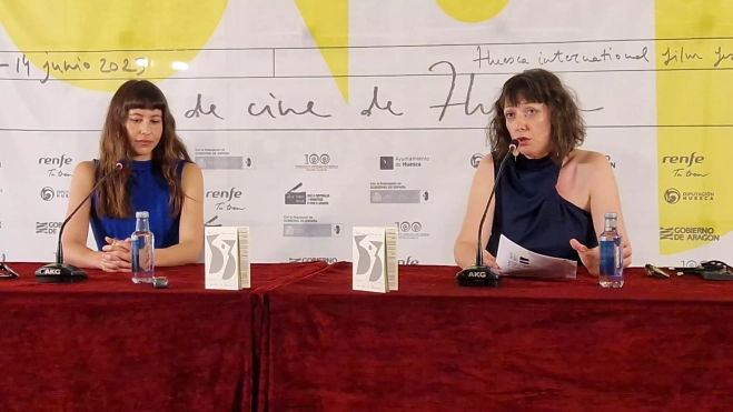 Irene Escolar y Estela Rasal, en la rueda de prensa. Foto Myriam Martínez Irene Escolar y Estela Rasal, en la rueda de prensa. Foto Myriam Martínez