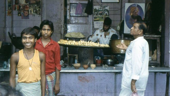 Puesto de venta de samosas Puesto de venta de samosas