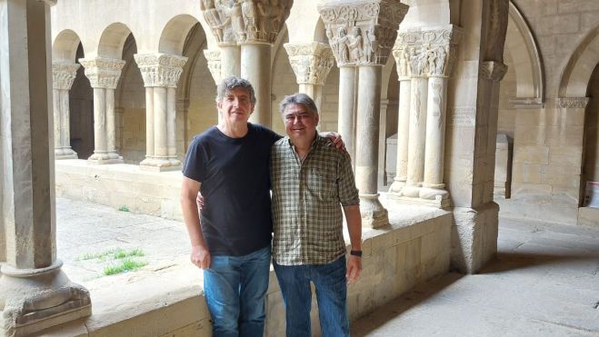 Fran Saavedra y Virgilio Aljama, en el Claustro de San Pedro